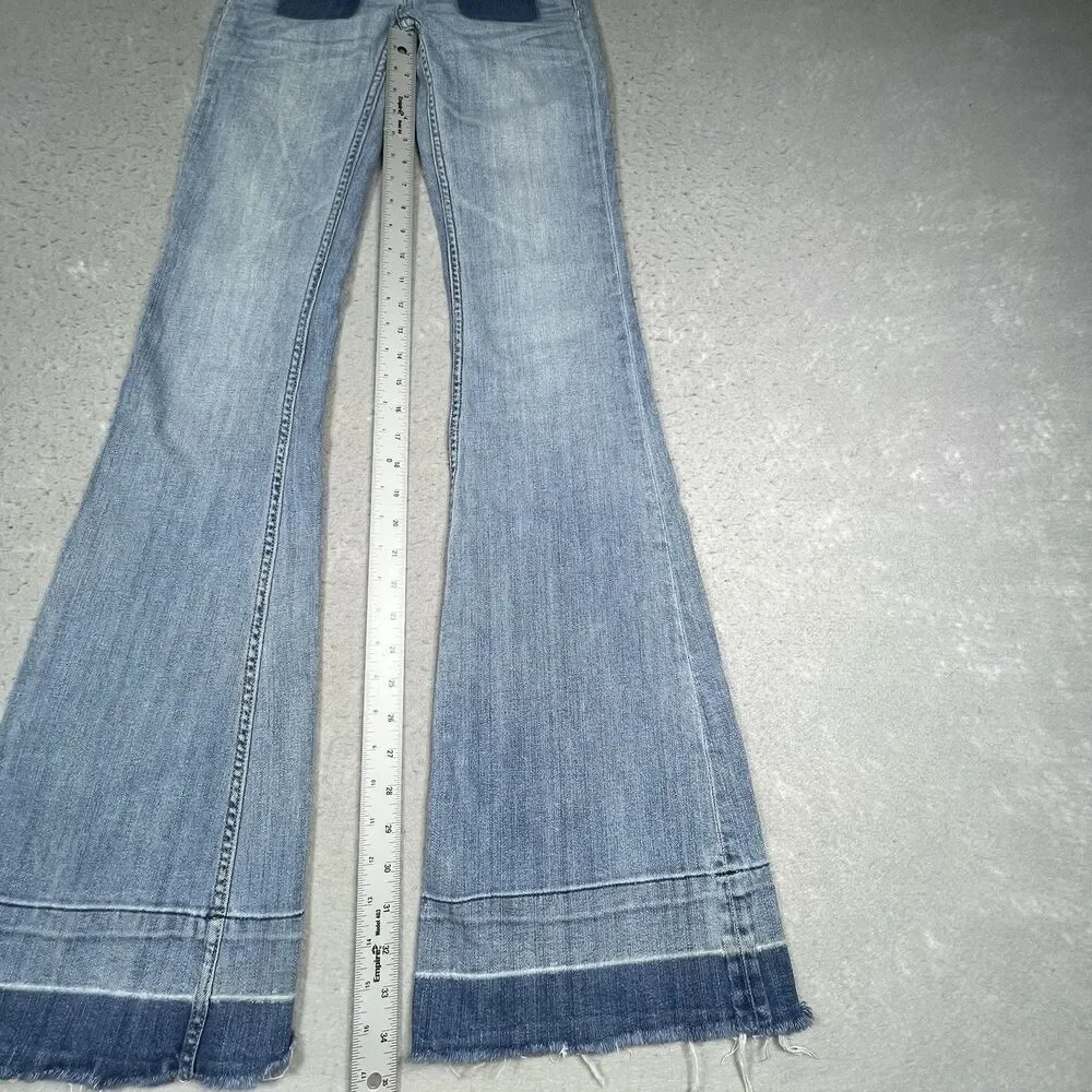 Vintage Dittos Women's Size 25 Flare Mid Rise Medium Wash Stretch Jeans Denim - Picture 6 of 13